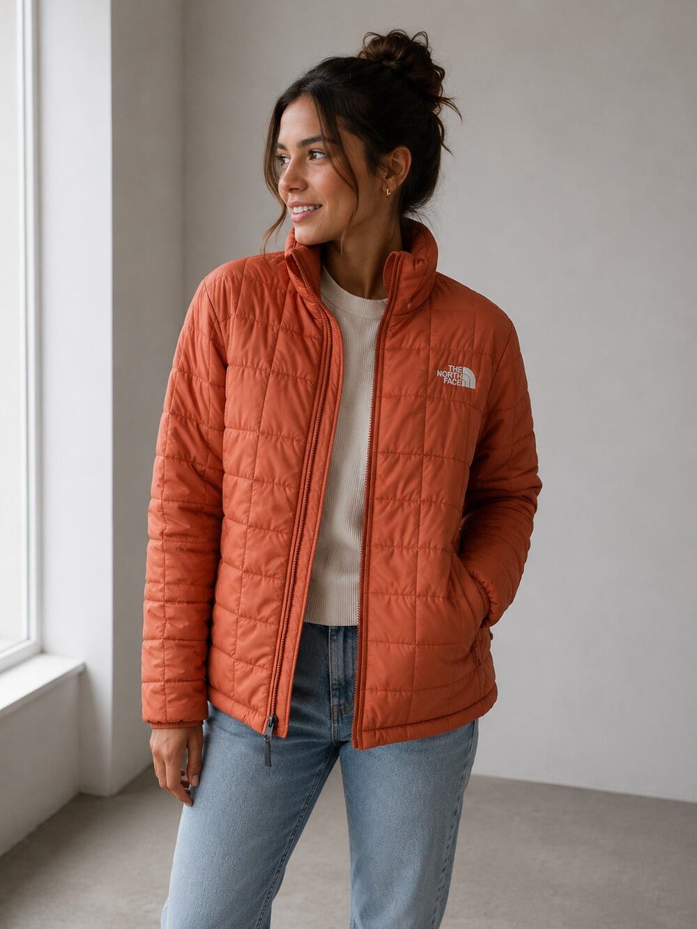 NWT The North Face Junction Insulated Jacket Quilted Mars Dust Orange Womens XXL